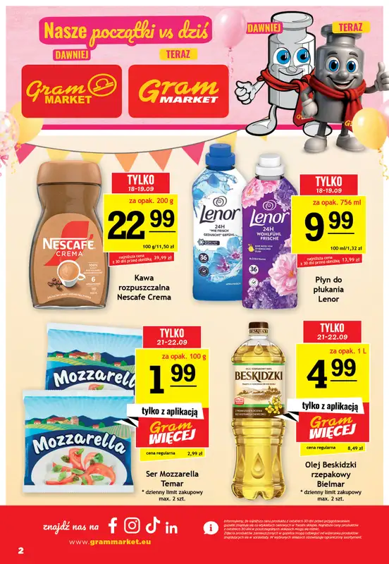 Gram Market - gazetka promocyjna Gazetka od środy 16.09 do wtorku 22.09 - strona 2