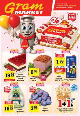 Gram Market - gazetka promocyjna Gazetka od środy 16.09 do wtorku 22.09