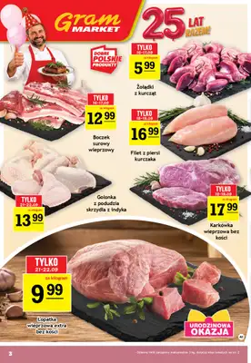 Gram Market - gazetka promocyjna Gazetka od środy 16.09 do wtorku 22.09 - strona 3