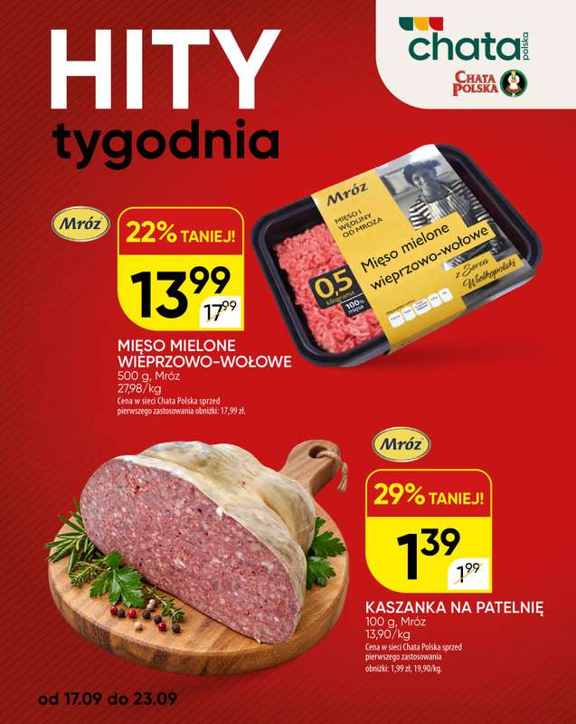 Chata Polska - gazetka promocyjna Hity Tygodnia 17-23.09  do środy 23.09 - strona 2