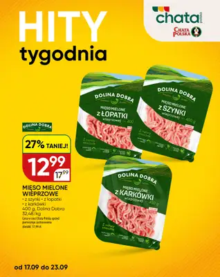 Chata Polska - gazetka promocyjna Hity Tygodnia 17-23.09  do środy 23.09