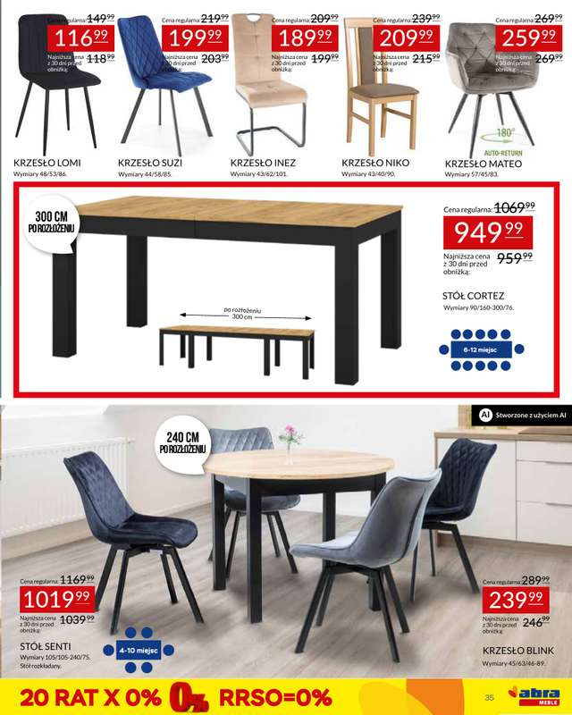 Abra Meble - gazetka promocyjna Gazetka od piątku 11.09 do środy 30.09 - strona 35