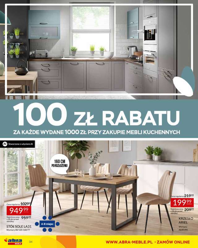 Abra Meble - gazetka promocyjna Gazetka od piątku 11.09 do środy 30.09 - strona 34