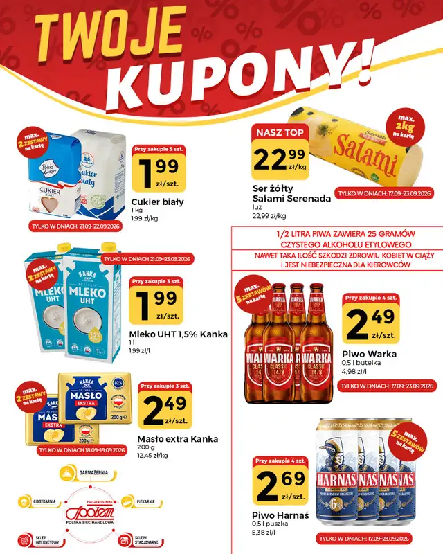 Społem Częstochowa - gazetka promocyjna Plakaty promocyjne od czwartku 17.09 do środy 23.09 - strona 2