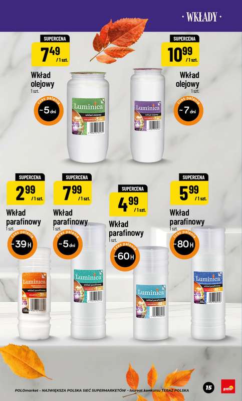 POLOmarket - gazetka promocyjna Katalog znicze od piątku 11.09 do czwartku 05.11 - strona 15