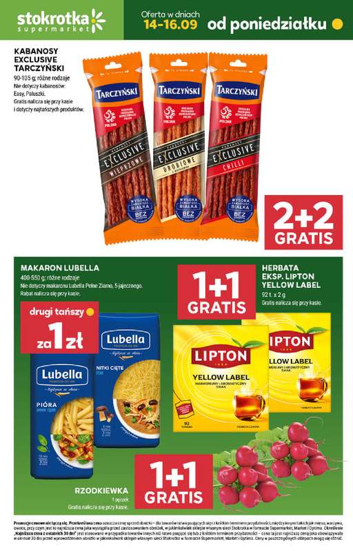Stokrotka - gazetka promocyjna Hity na start od poniedziałku 14.09 do środy 16.09