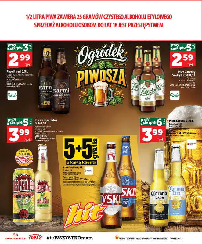 TOPAZ - gazetka promocyjna Gazetka od czwartku 17.09 do środy 23.09 - strona 34