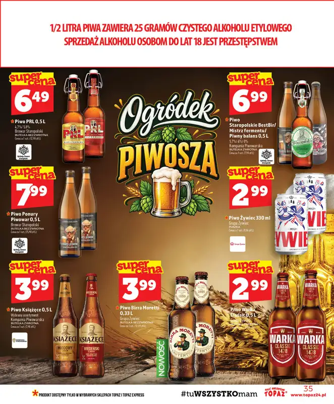 TOPAZ - gazetka promocyjna Gazetka od czwartku 17.09 do środy 23.09 - strona 35