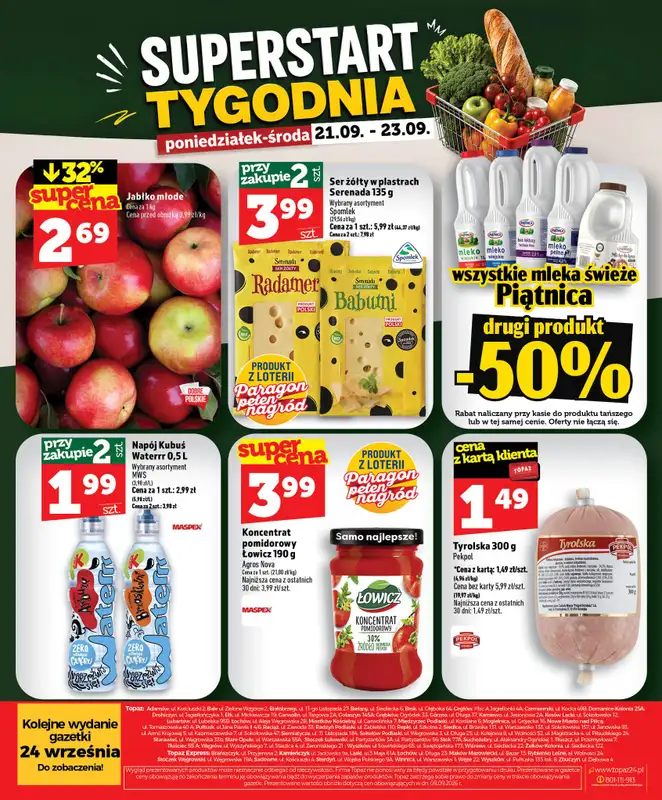 TOPAZ - gazetka promocyjna Gazetka od czwartku 17.09 do środy 23.09 - strona 46