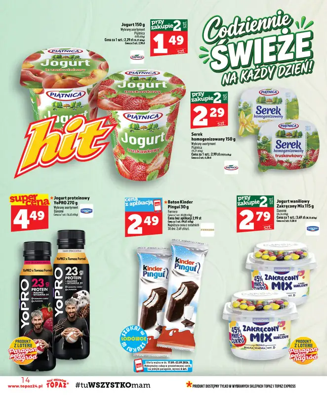 TOPAZ - gazetka promocyjna Gazetka od czwartku 17.09 do środy 23.09 - strona 14