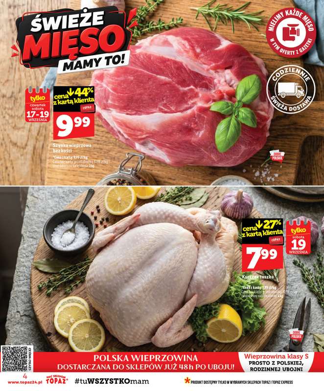 TOPAZ - gazetka promocyjna Gazetka od czwartku 17.09 do środy 23.09 - strona 4