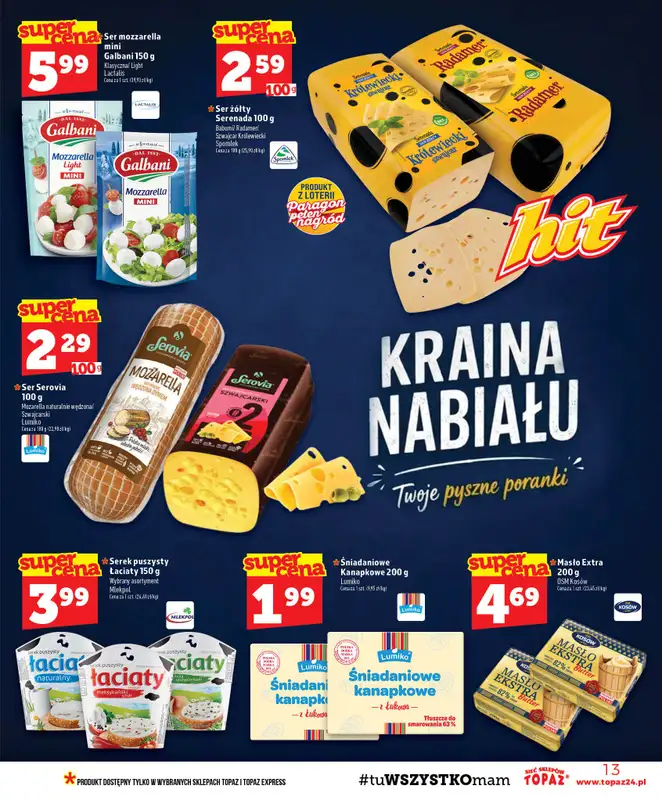 TOPAZ - gazetka promocyjna Gazetka od czwartku 17.09 do środy 23.09 - strona 13