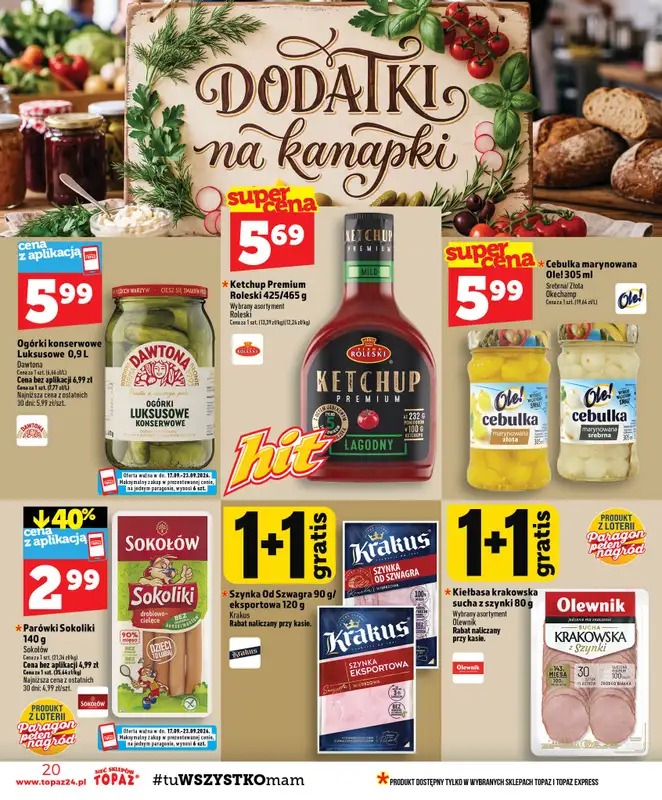 TOPAZ - gazetka promocyjna Gazetka od czwartku 17.09 do środy 23.09 - strona 20