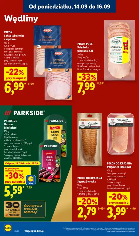 Lidl - gazetka promocyjna Oferta od poniedziałku od poniedziałku 14.09 do środy 16.09 - strona 40