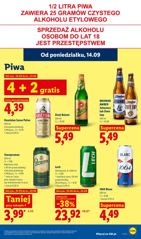 Lidl - gazetka promocyjna Oferta od poniedziałku od poniedziałku 14.09 do środy 16.09 - strona 61