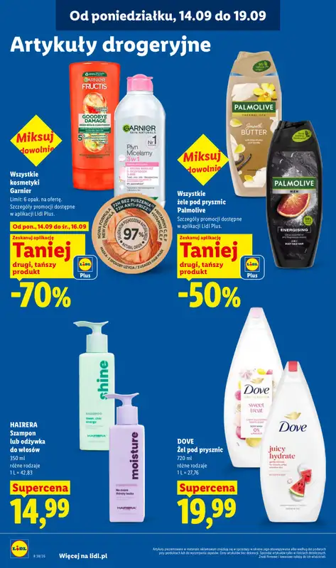 Lidl - gazetka promocyjna Oferta od poniedziałku od poniedziałku 14.09 do środy 16.09 - strona 72