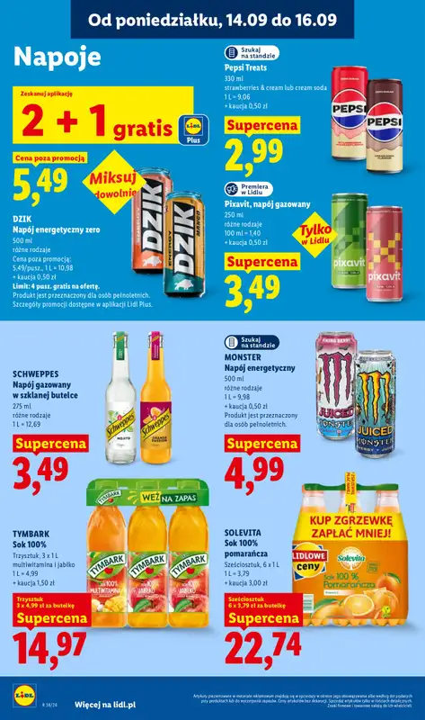 Lidl - gazetka promocyjna Oferta od poniedziałku od poniedziałku 14.09 do środy 16.09 - strona 60