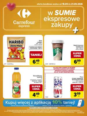 Carrefour Express - gazetka promocyjna Gazetka Express od wtorku 15.09 do poniedziałku 21.09