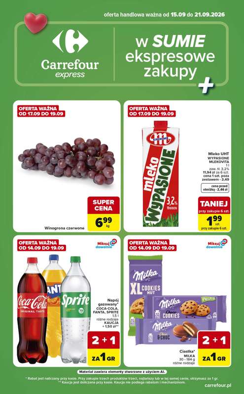 Carrefour Express - gazetka promocyjna Gazetka Express od wtorku 15.09 do poniedziałku 21.09