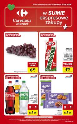 Carrefour Market - gazetka promocyjna Gazetka Ekspresowe zakupy od wtorku 15.09 do poniedziałku 21.09