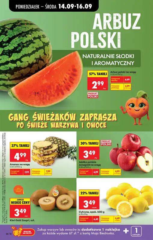 Biedronka - gazetka promocyjna Od poniedziałku, Z ladą tradycyjną od poniedziałku 14.09 do soboty 19.09 - strona 36