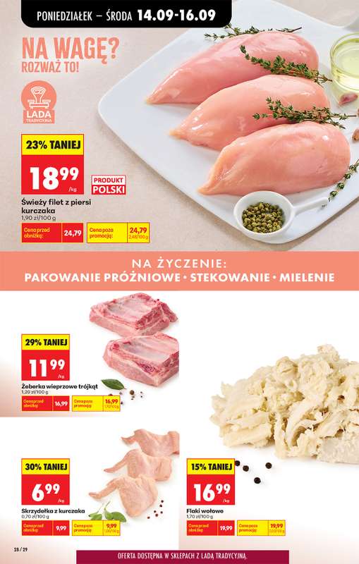 Biedronka - gazetka promocyjna Od poniedziałku, Z ladą tradycyjną od poniedziałku 14.09 do soboty 19.09 - strona 38