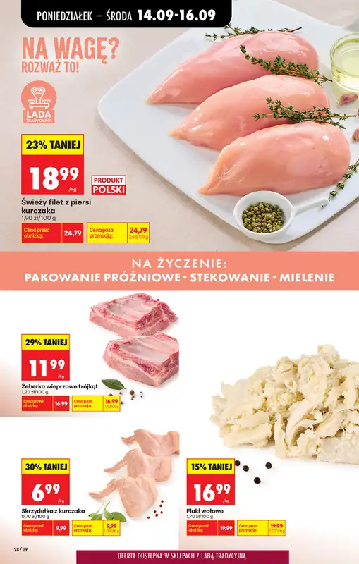 Biedronka - gazetka promocyjna Od poniedziałku, Z ladą tradycyjną od poniedziałku 14.09 do soboty 19.09 - strona 38