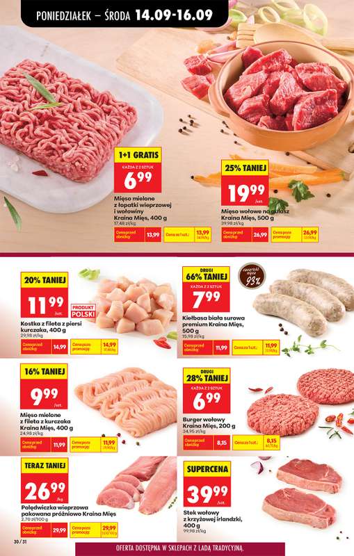 Biedronka - gazetka promocyjna Od poniedziałku, Z ladą tradycyjną od poniedziałku 14.09 do soboty 19.09 - strona 40