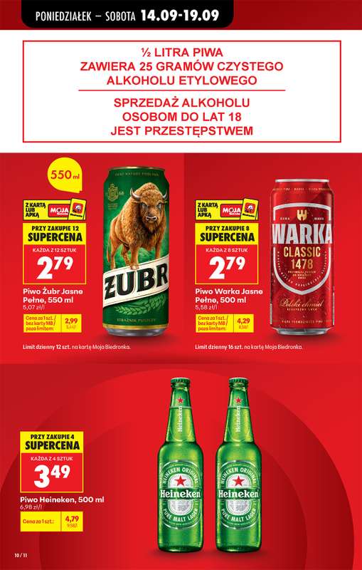 Biedronka - gazetka promocyjna Od poniedziałku, Z ladą tradycyjną od poniedziałku 14.09 do soboty 19.09 - strona 14