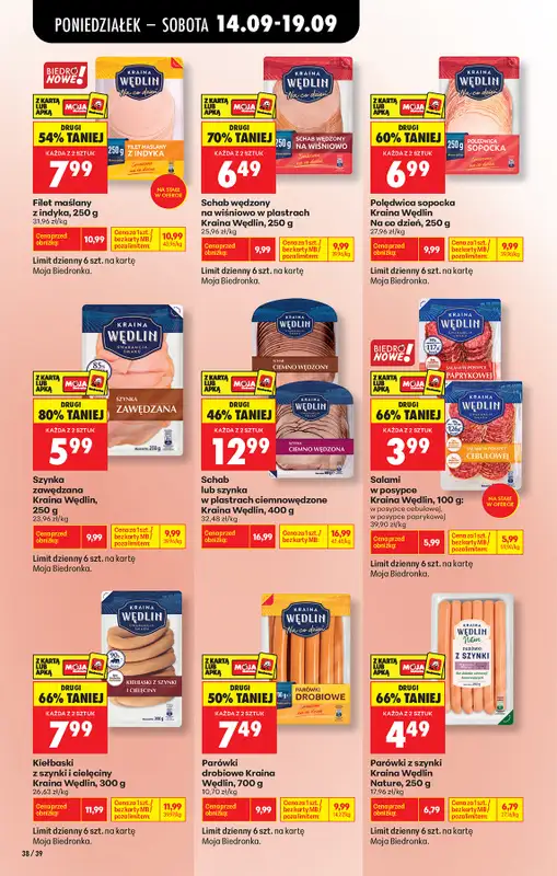 Biedronka - gazetka promocyjna Od poniedziałku, Z ladą tradycyjną od poniedziałku 14.09 do soboty 19.09 - strona 52