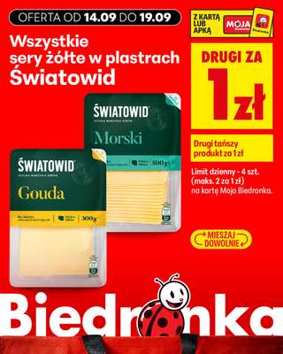 Biedronka - gazetka promocyjna Biedronkowe oszczędności od poniedziałku 14.09 do środy 16.09