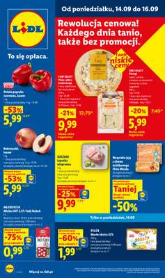 Lidl - gazetka promocyjna Oferta od poniedziałku od poniedziałku 14.09 do środy 16.09