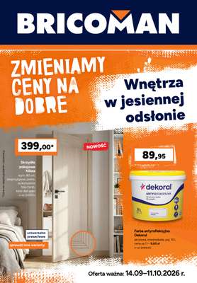 Bricoman - gazetka promocyjna Gazetka od poniedziałku 14.09 do niedzieli 11.10