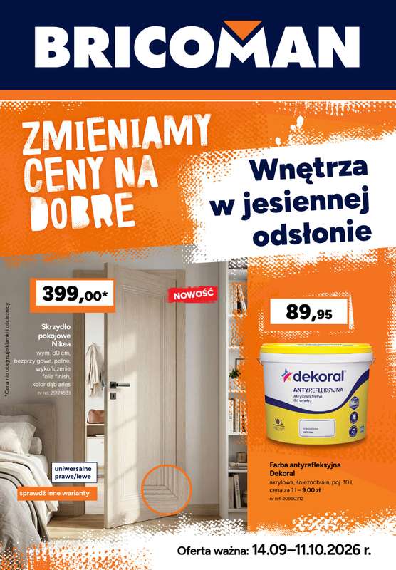 Bricoman - gazetka promocyjna Gazetka od poniedziałku 14.09 do niedzieli 11.10