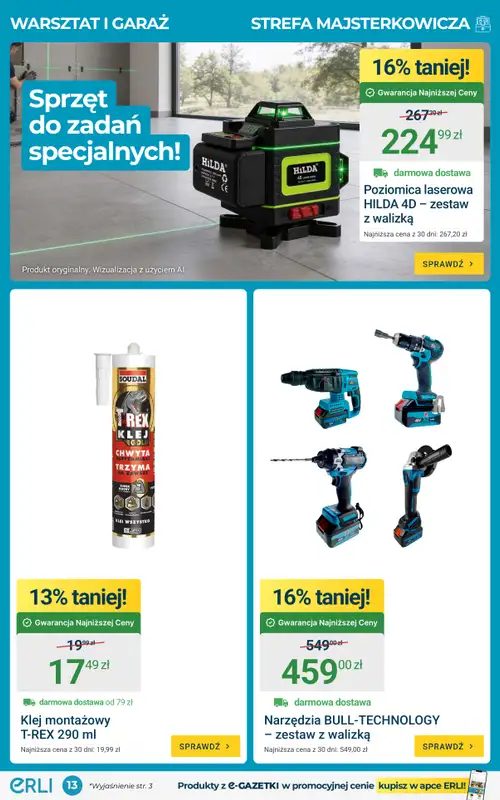 ERLI - gazetka promocyjna Gazetka od poniedziałku 14.09 do niedzieli 20.09 - strona 13