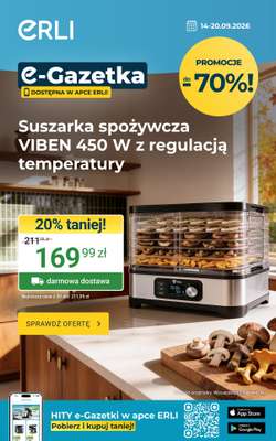 ERLI - gazetka promocyjna Gazetka od poniedziałku 14.09 do niedzieli 20.09