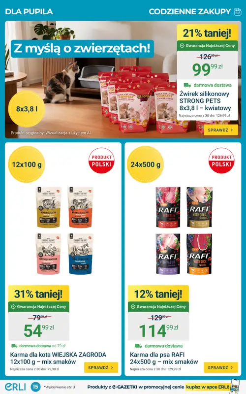 ERLI - gazetka promocyjna Gazetka od poniedziałku 14.09 do niedzieli 20.09 - strona 15