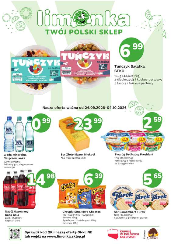 Limonka - gazetka promocyjna Gazetka od czwartku 24.09 do niedzieli 04.10