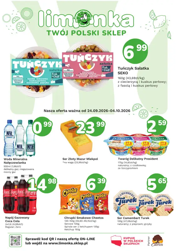 Limonka - gazetka promocyjna Gazetka od czwartku 24.09 do niedzieli 04.10