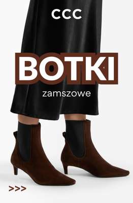CCC - gazetka promocyjna ZAMSZOWE botki damskie w modnych kolorach od poniedziałku 14.09 