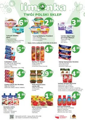 Limonka - gazetka promocyjna Plakaty promocyjne od czwartku 24.09 do niedzieli 04.10