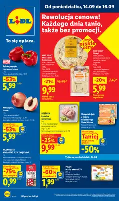 Lidl - gazetka promocyjna Oferta od poniedziałku od poniedziałku 14.09 do środy 16.09