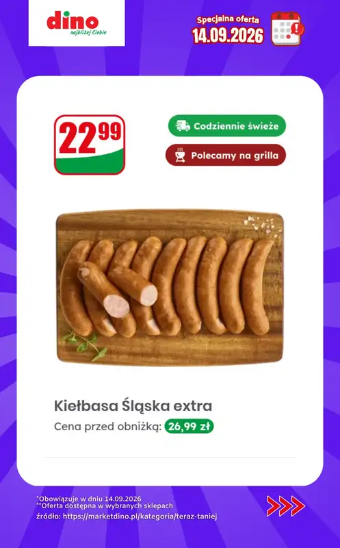 Dino - gazetka promocyjna Specjalna oferta na 14.09.2026 - promocje spoza gazetki od poniedziałku 14.09 do niedzieli 20.09 - strona 10
