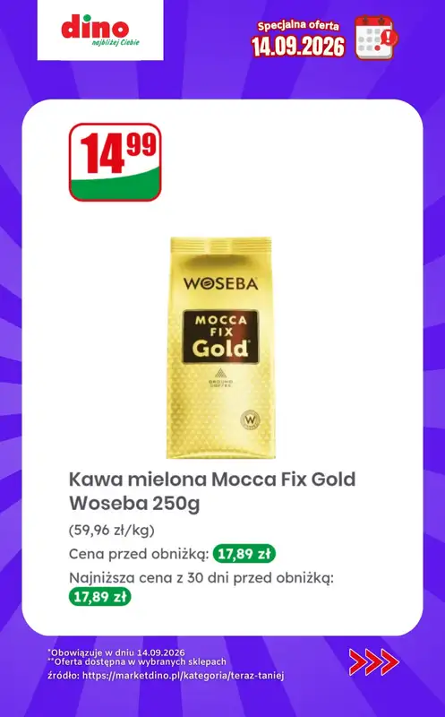 Dino - gazetka promocyjna Specjalna oferta na 14.09.2026 - promocje spoza gazetki od poniedziałku 14.09 do niedzieli 20.09 - strona 3