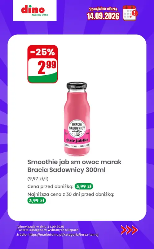 Dino - gazetka promocyjna Specjalna oferta na 14.09.2026 - promocje spoza gazetki od poniedziałku 14.09 do niedzieli 20.09 - strona 7