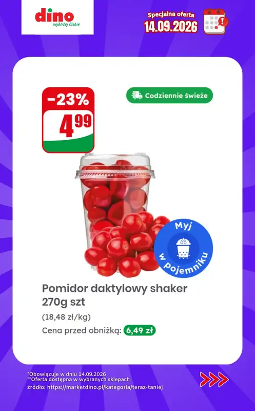 Dino - gazetka promocyjna Specjalna oferta na 14.09.2026 - promocje spoza gazetki od poniedziałku 14.09 do niedzieli 20.09 - strona 2
