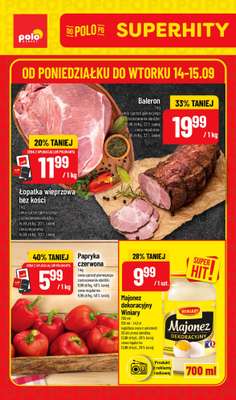 POLOmarket - gazetka promocyjna Super hity od poniedziałku 14.09 do wtorku 15.09
