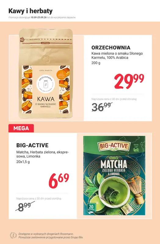 Rossmann - gazetka promocyjna Do herbaty lub matchy PROMOCJE od poniedziałku 14.09 do środy 23.09 - strona 10