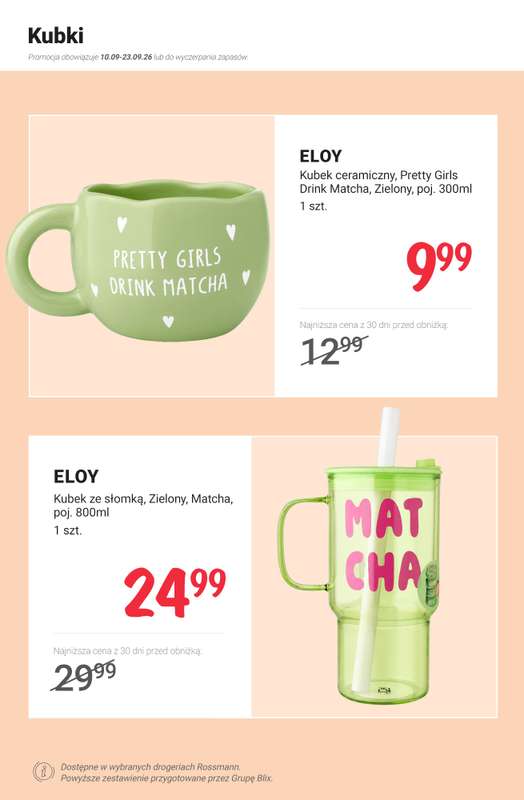 Rossmann - gazetka promocyjna Do herbaty lub matchy PROMOCJE od poniedziałku 14.09 do środy 23.09 - strona 4