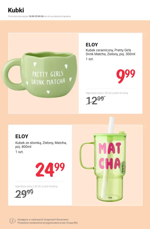 Rossmann - gazetka promocyjna Do herbaty lub matchy PROMOCJE od poniedziałku 14.09 do środy 23.09 - strona 4